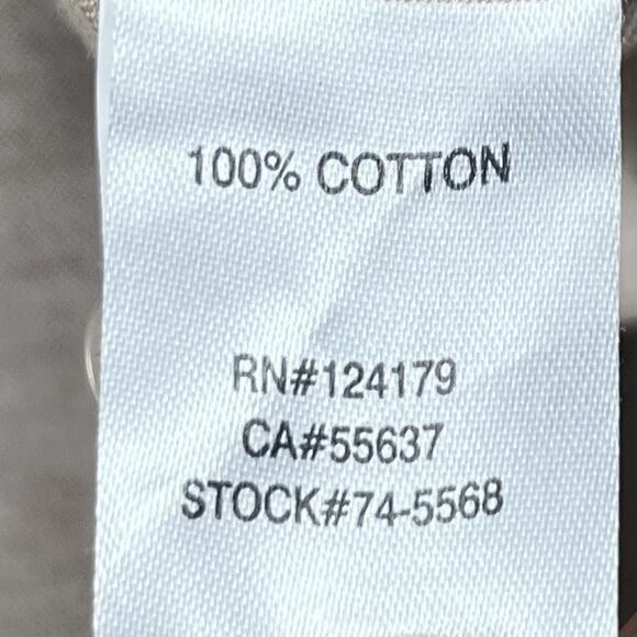 Johnston & Murphy Shirt Mens XL Button Up Flex Tan Geometric Accent Cuffs NWOT - Picture 9 of 10